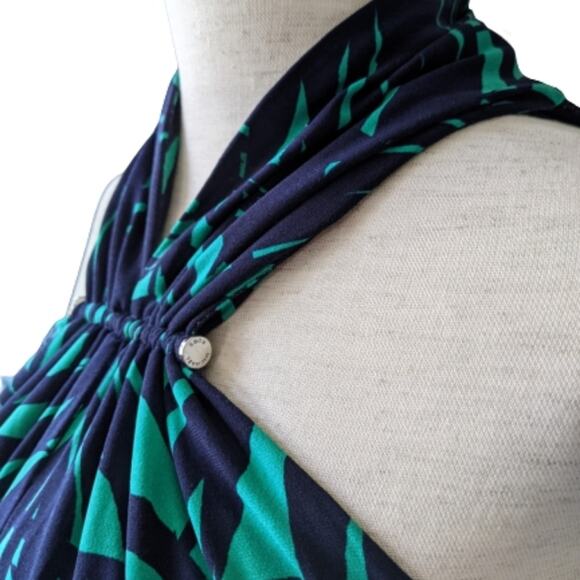 Michael Kors Tropical Print Long Bar Halter Top S - Picture 4 of 10